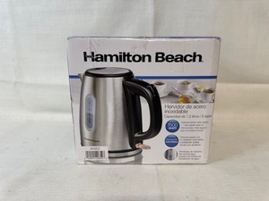 lot 194 image: Hamilton Beach Stainless Steel Electric Kettle 1.2 Liter 1500W