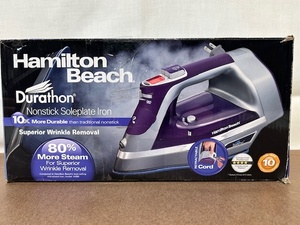 lot 218 image: Hamilton Beach Durathon Nonstick Soleplate Iron with Digital Controls
