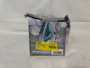 lot 224 image: Hamilton Beach Steam Iron with Stainless Steel Soleplate in Damaged Box