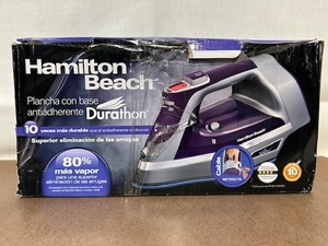 lot 227 image: Hamilton Beach Durathon Nonstick Soleplate Iron with Retractable Cord
