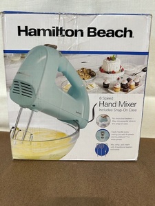 lot 228 image: Hamilton Beach 6 Speed Hand Mixer with Snap-On Case