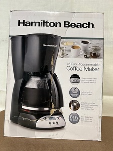 lot 230 image: Hamilton Beach 12 Cup Programmable Coffee Maker with Damaged Box