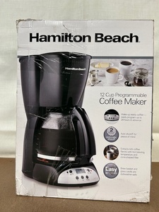 lot 232 image: Hamilton Beach 12 Cup Programmable Coffee Maker - Damaged Box