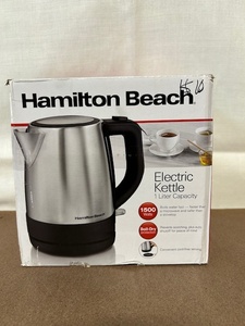 lot 264 image: Hamilton Beach Electric Kettle 1 Liter 1500W Stainless Steel