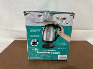 lot 282 image: Hamilton Beach Electric Kettle 1.7 Liter Stainless Steel