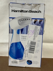lot 287 image: Hamilton Beach Handheld Garment Steamer 1000 Watt with Attachments