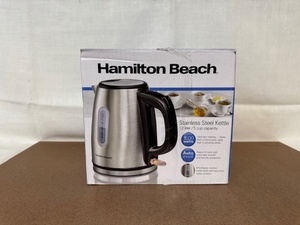 lot 295 image: Hamilton Beach Stainless Steel Electric Kettle 1.2 Liter 1500W