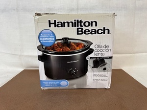 lot 298 image: Hamilton Beach 2.8L Slow Cooker Stoneware with Glass Lid