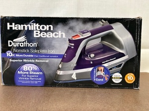 lot 327 image: Hamilton Beach Durathon Nonstick Soleplate Iron with Retractable Cord