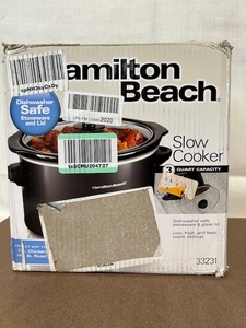 lot 328 image: Hamilton Beach 3 Quart Slow Cooker with Glass Lid