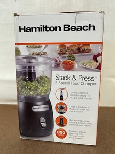 lot 329 image: Hamilton Beach Stack & Press 2-Speed Food Chopper 350W