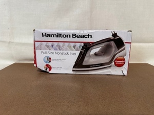 lot 342 image: Hamilton Beach Full-Size Nonstick Iron in Original Box