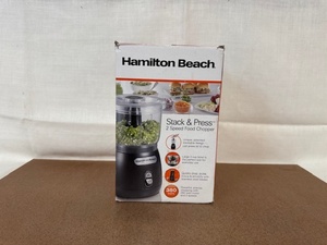 lot 343 image: Hamilton Beach Stack & Press 2 Speed Food Chopper