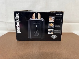 lot 345 image: Proctor Silex 2-Slice Toaster Black in Box