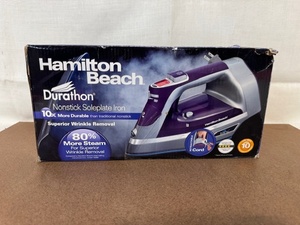 lot 361 image: Hamilton Beach Durathon Nonstick Soleplate Iron in Box