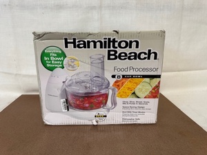 lot 369 image: Hamilton Beach 8 Cup Food Processor in Box