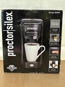 lot 376 image: Proctor Silex Single-Serve Coffee Maker in Box