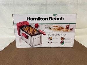 lot 386 image: Hamilton Beach 8 Cup Deep Fryer in Box