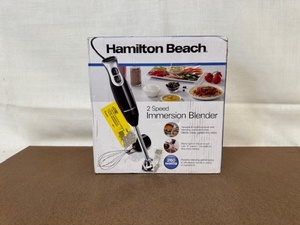 lot 391 image: Hamilton Beach 2 Speed Immersion Blender with Attachments