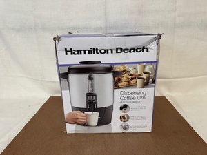 lot 393 image: Hamilton Beach 40-Cup Dispensing Coffee Urn in Box
