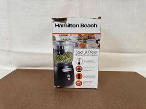 lot 426 image: Hamilton Beach Stack & Press 2 Speed Food Chopper in Open Box