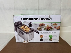 lot 450 image: Hamilton Beach Family-Size Deep Fryer 12 Cup Capacity 1500W