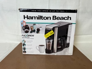 lot 464 image: Hamilton Beach FlexBrew 2-in-1 Coffee Maker Used Box