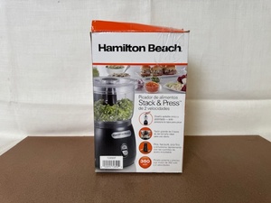 lot 469 image: Hamilton Beach Stack & Press 2-Speed Food Chopper