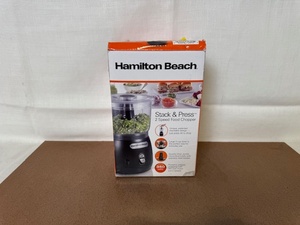 lot 479 image: Hamilton Beach Stack & Press 2-Speed Food Chopper in Box