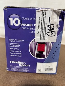 lot 231 image: Hamilton Beach Durathon Nonstick Steam Iron with Retractable Cord