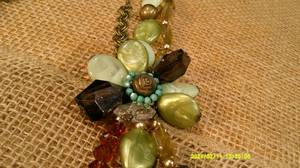 Blue/Green Beaded Necklaces &amp; Earring Pair