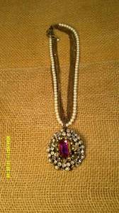 lot 98 image: Pendant Necklace & Grey Elaborate Necklace