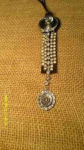 lot 118 image: Long Pendant Necklace & BlackSilver Earring