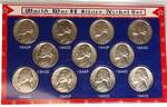 War Nickel Set in Collectors Display Set