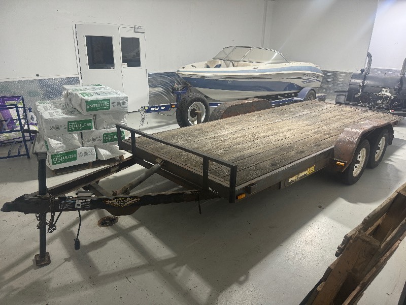 lot 2 image: 2011 HHTC Utility Trailer, Flatbed Tilt Trailer. Bed is 18 x 6 8 wide