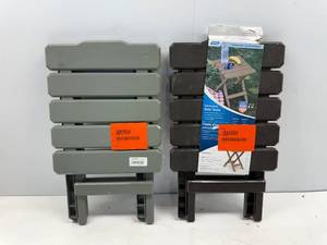 lot 40 image: 2X CAMCO ADIRONDACK SIDE TABLES