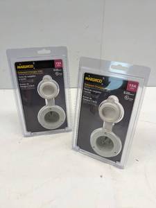 lot 8 image: LOT OF TWO MARINCO ONBOARD CHARGER INLETS