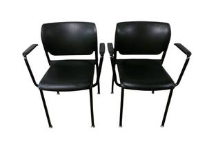 lot 51 image: 2 SitOnIt Black Stacking Chairs