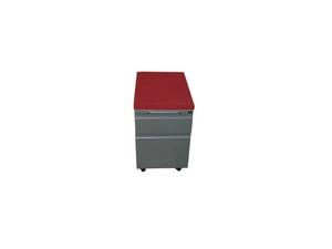 lot 122 image: Pedestal File Cabinet on Wheels with Padded Top