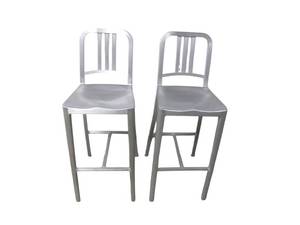 lot 147 image: 2 Emeco Metal Stools