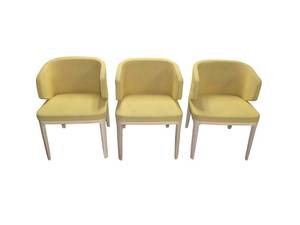lot 166 image: 3 Contemporary Khodi Feitz for Geiger A Line Wing Back Guest Side Chairs
