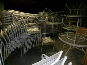 lot 167 image: Huge Lot of Patio  Pool Furniture Resellers Dream