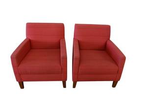 lot 178 image: 2 Red Guest Chairs