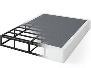 lot 27 image: HOMZENE 9 in. Full Size Box Spring with Metal Structure, Mattress Foundation with Fabric Cover, Easy Assembly and No Squeak Customer Returns See Pictures