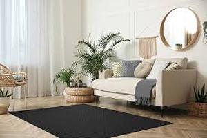 lot 59 image: Garland Rug Town Square Black 5 ft. x 7 ft. Area Rug Customer Returns See Pictures
