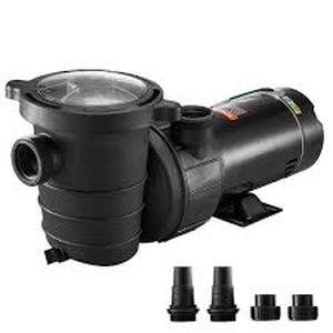 lot 30 image: VEVOR Pool Pump 5280GPH 2HP 115V Single Speed Swim Pool Filtre Pump 1500-Watt Self Primming w Strainer Basket 4 Pipe Fittings   Customer Returns See Pictures