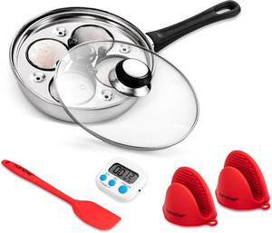 lot 24 image: NutriChef Egg Poacher Pan Set