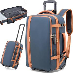 lot 33 image: Fanwoli Vacuum Rolling Travel BackpackCarry-On Luggage