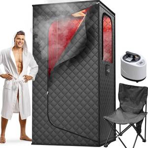 lot 36 image: Ouluu Infrared Portable Steam Sauna with Red Light