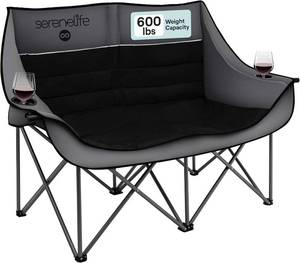 lot 69 image: SereneLife 2 Person Camping Loveseat Chair